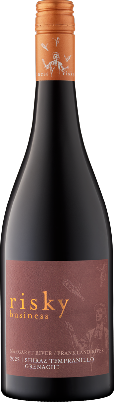 Risky Business Wines Shiraz Tempranillo Grenache 2023 bottle — Margaret River Frankland River